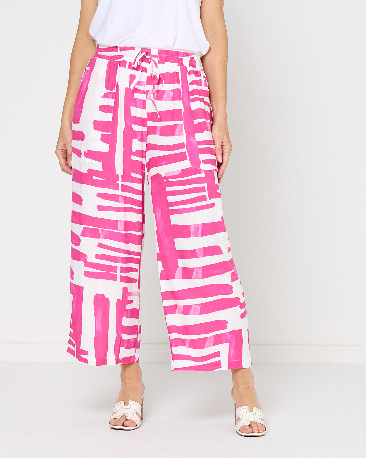 Aiko Linen Pants - Pink Wash