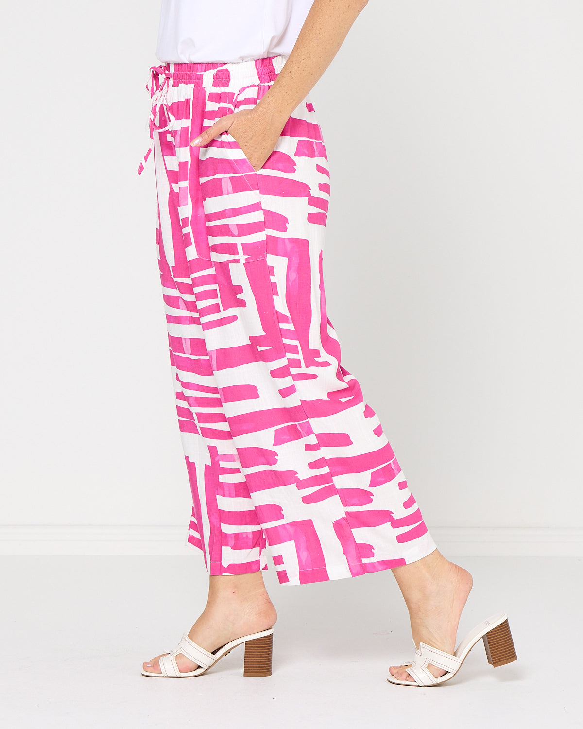 Aiko Linen Pants - Pink Wash