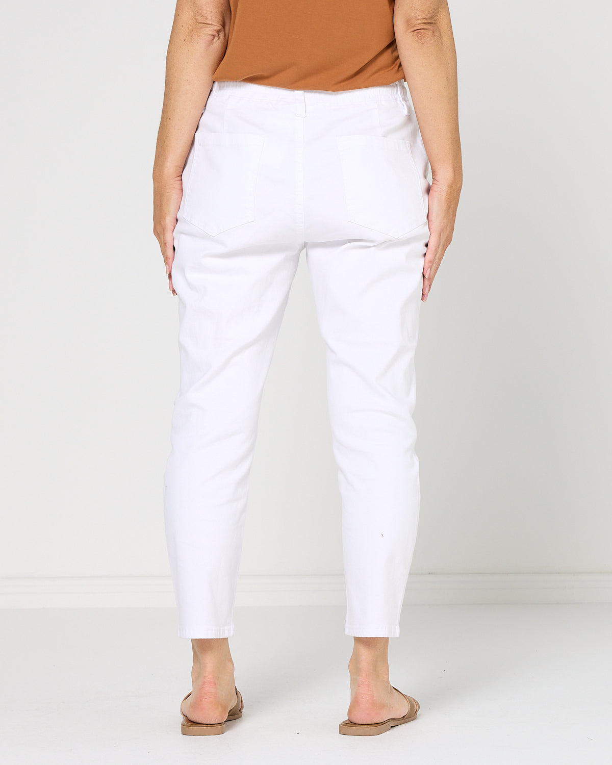 Sara Cotton Pants - White
