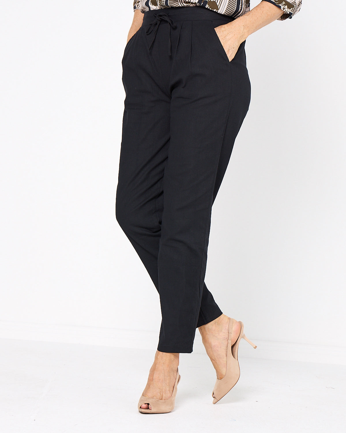 Marlo Drawstring Pants - Black