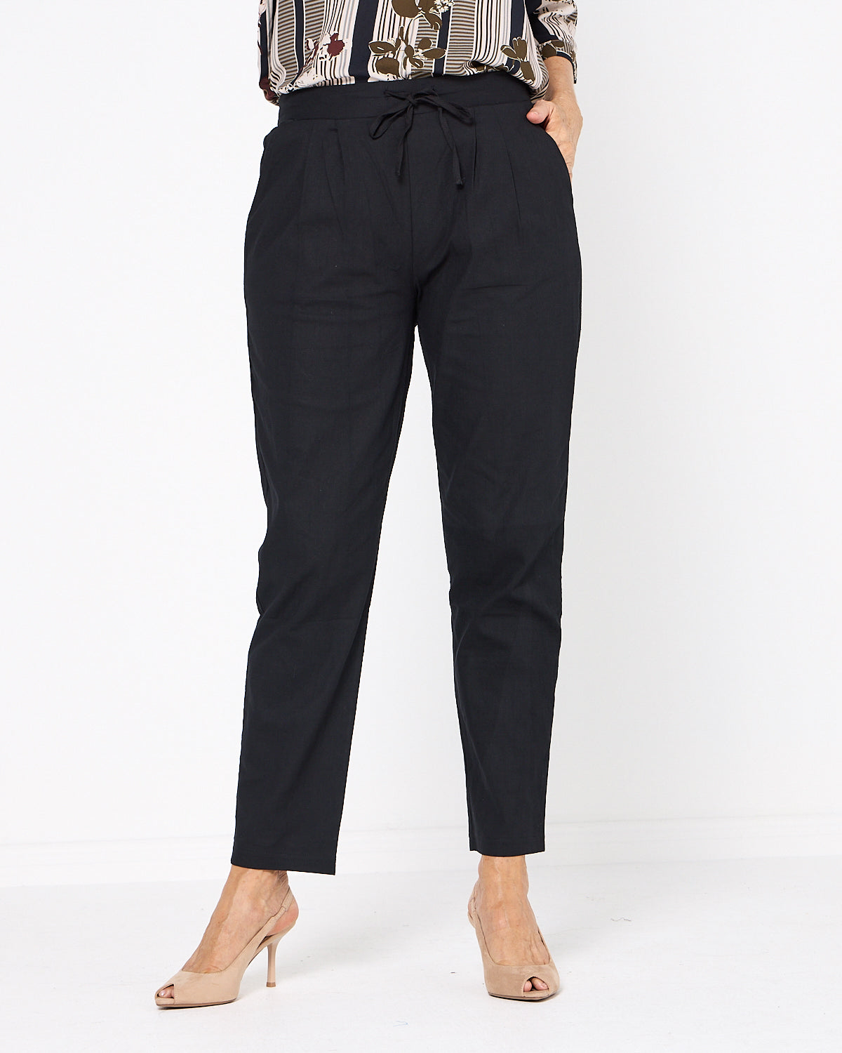 Marlo Drawstring Pants - Black