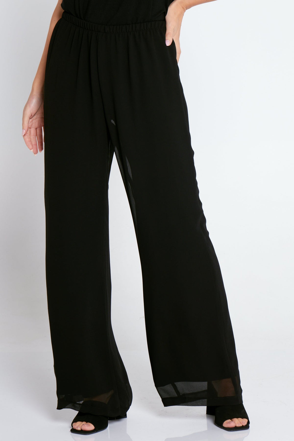 Rendezvous Chiffon Pants - Black
