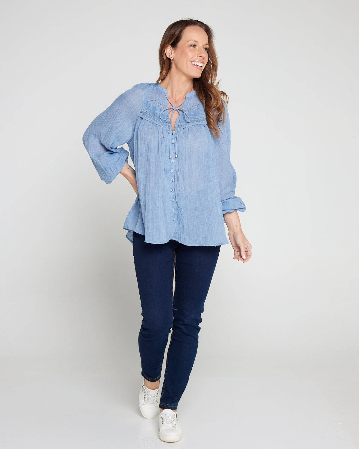 Byron Blouse - Denim Sky