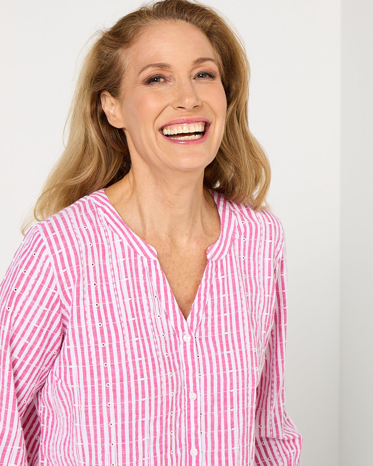 Amelia Shirt - Pink Stripe