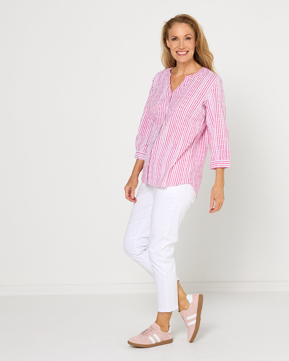 Amelia Shirt - Pink Stripe