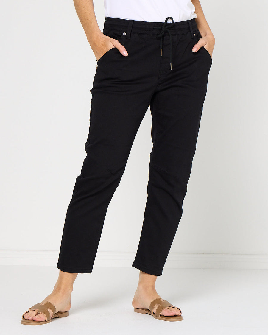 Sara Cotton Pants - Black