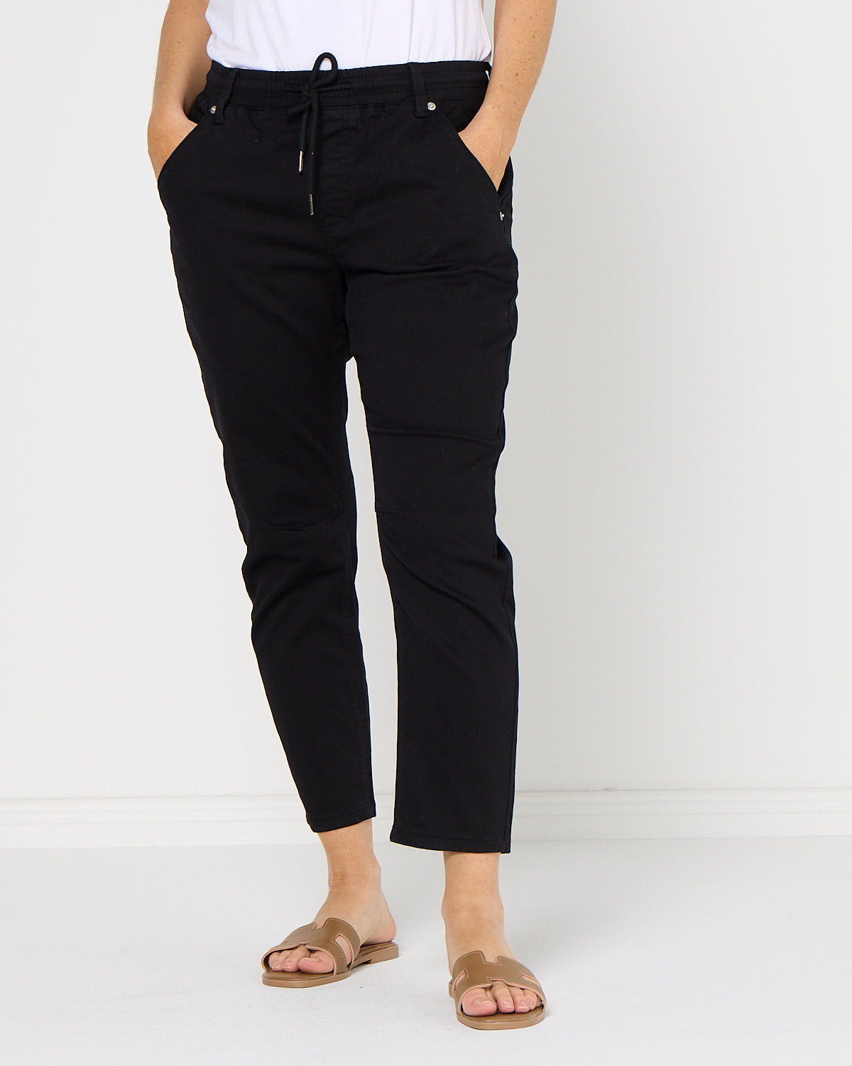 Sara Cotton Pants - Black