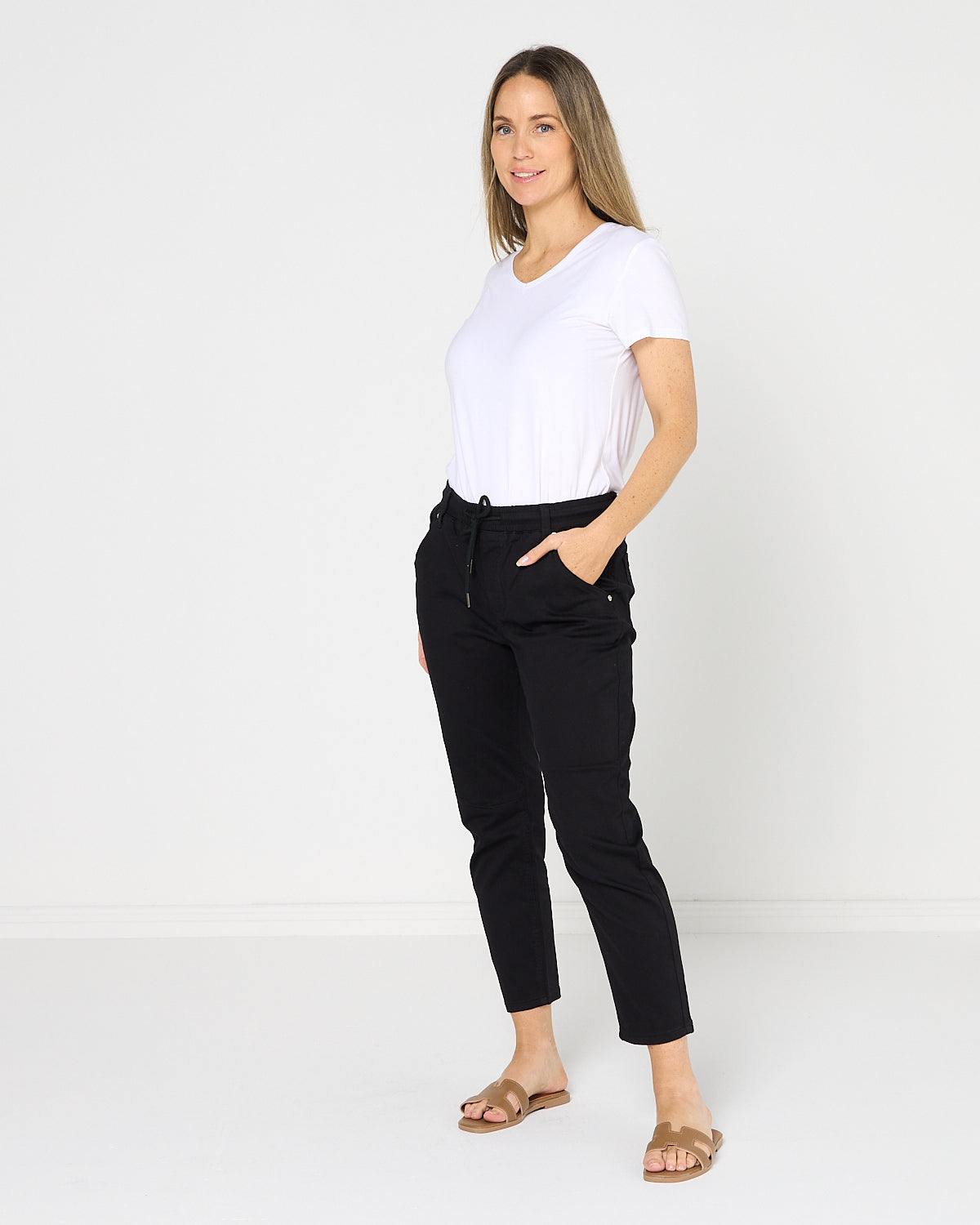 Sara Cotton Pants - Black