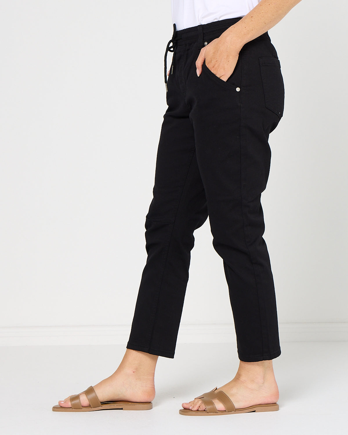 Sara Cotton Pants - Black
