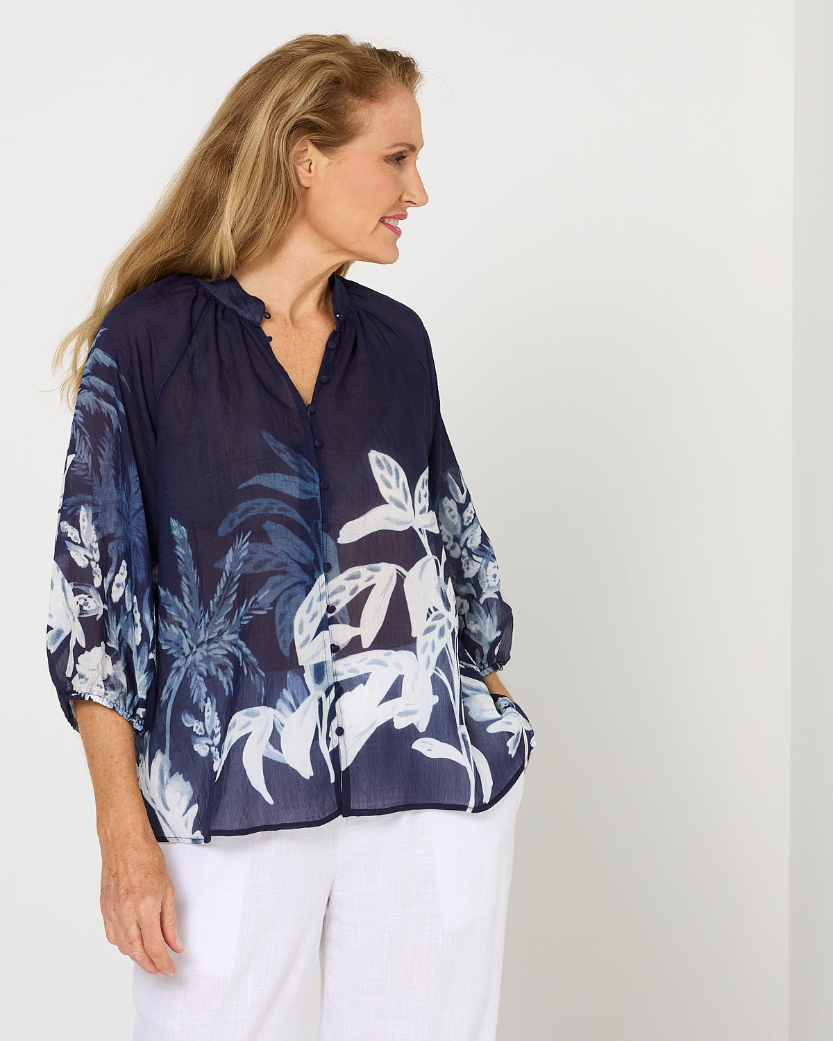 Campania Top - Midnight Palm