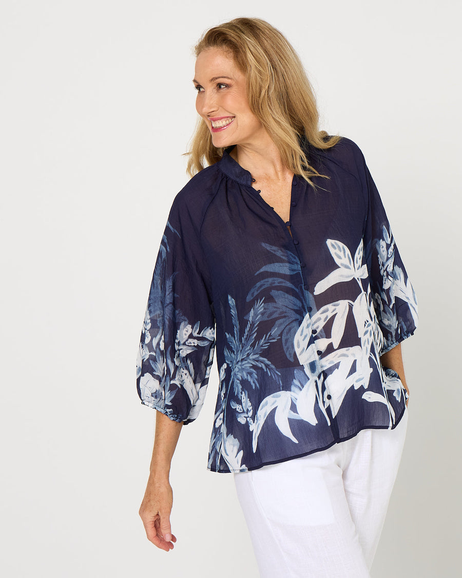 Campania Top - Midnight Palm