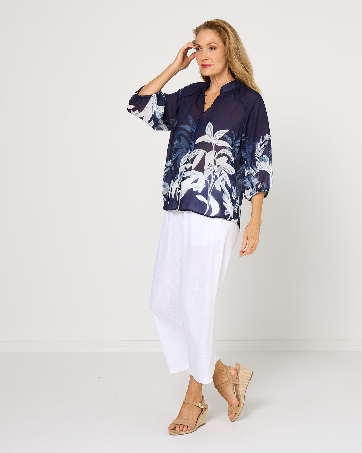 Campania Top - Midnight Palm