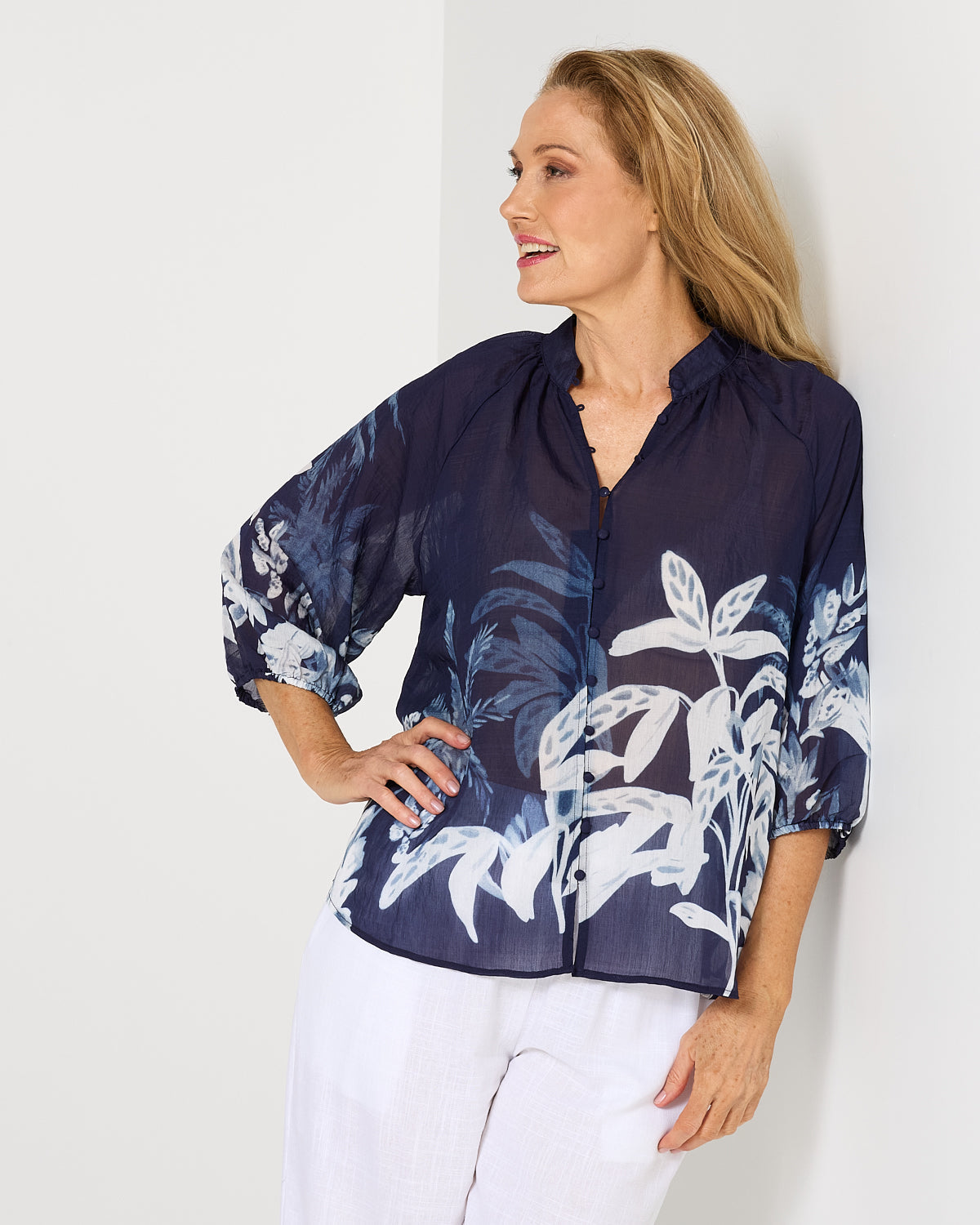 Campania Top - Midnight Palm