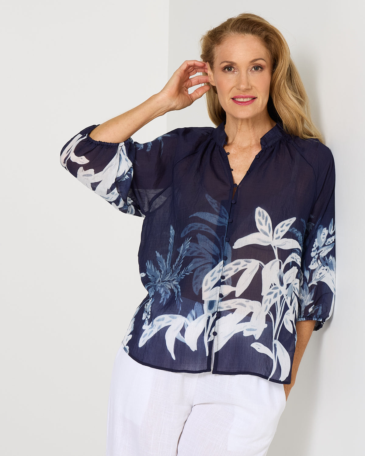Campania Top - Midnight Palm