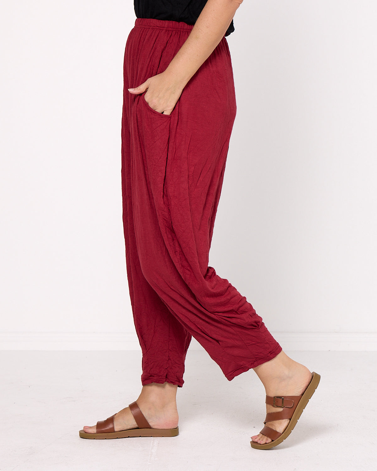 Alisha Pants - Burgundy