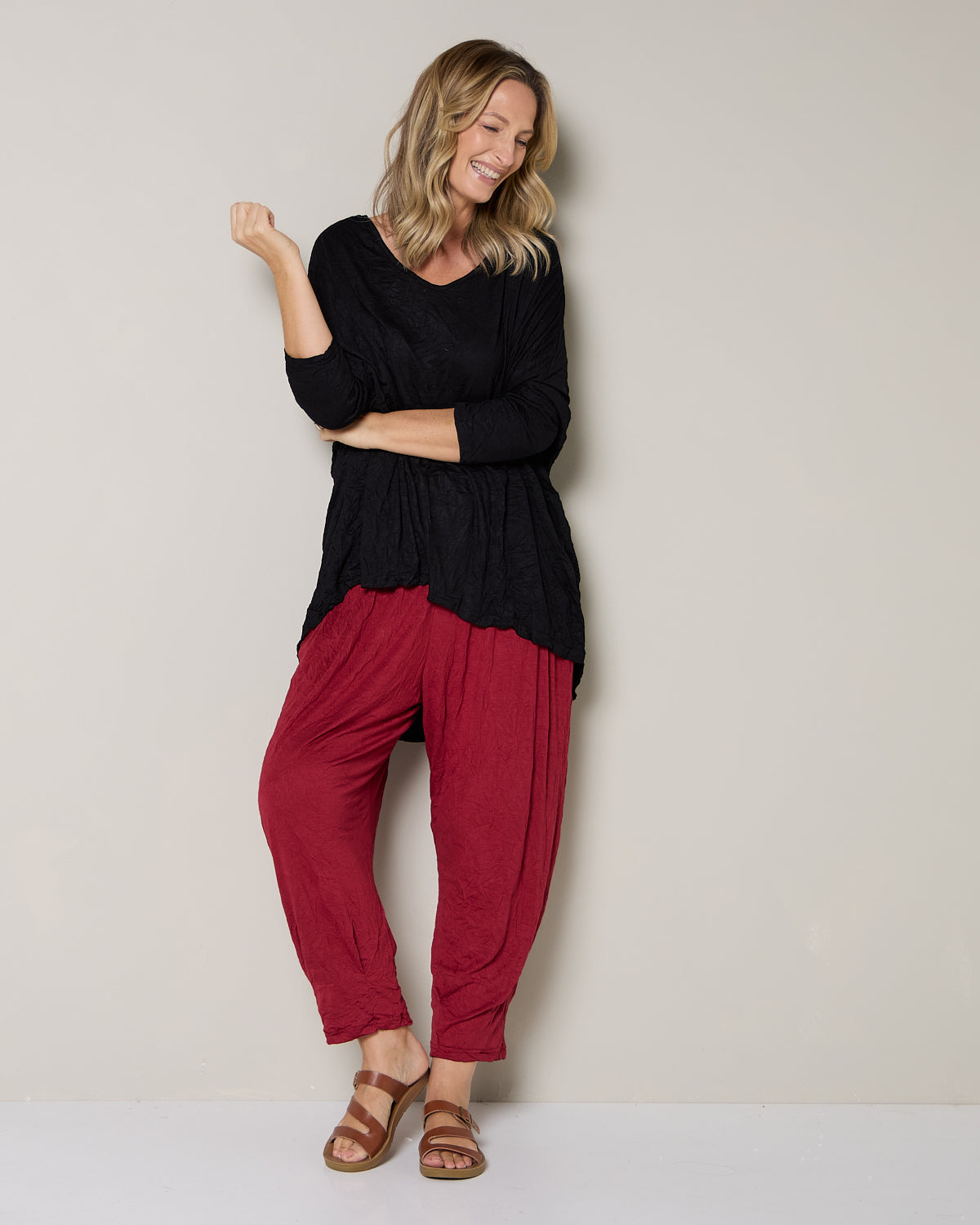 Alisha Pants - Burgundy