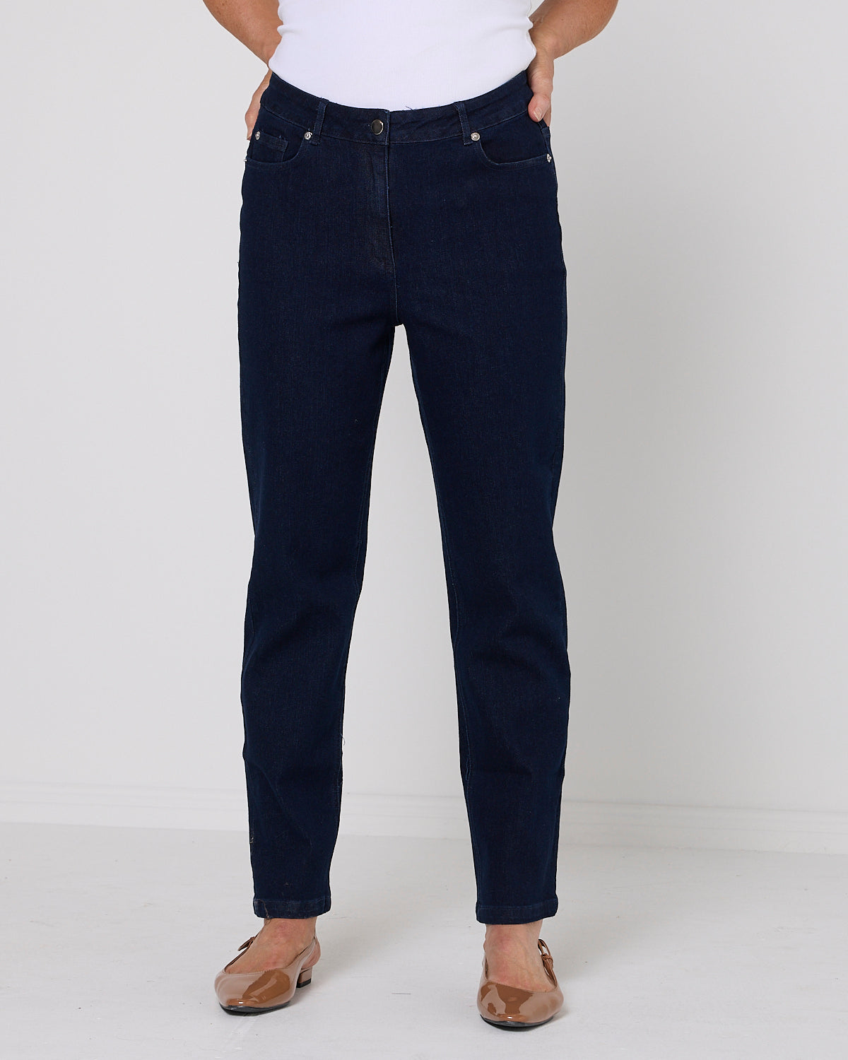 Classic Straight Leg Jeans - Dark Denim