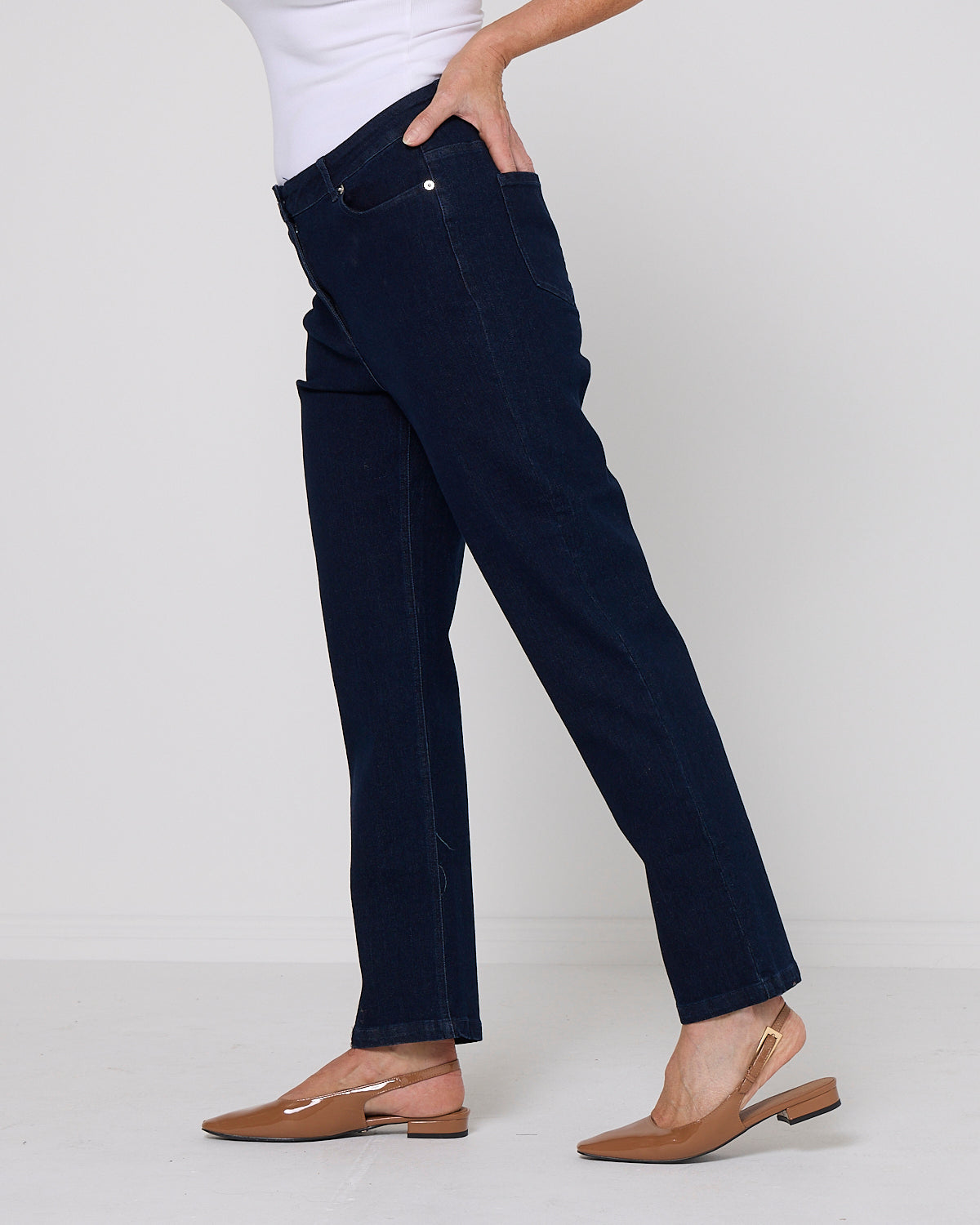 Classic Straight Leg Jeans - Dark Denim