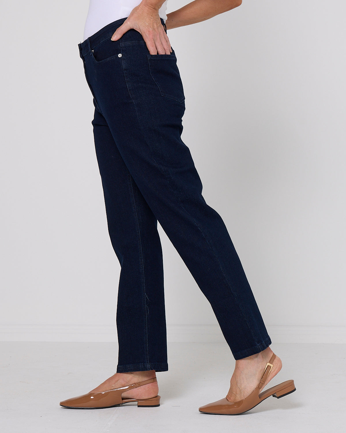 Classic Straight Leg Jeans - Dark Denim