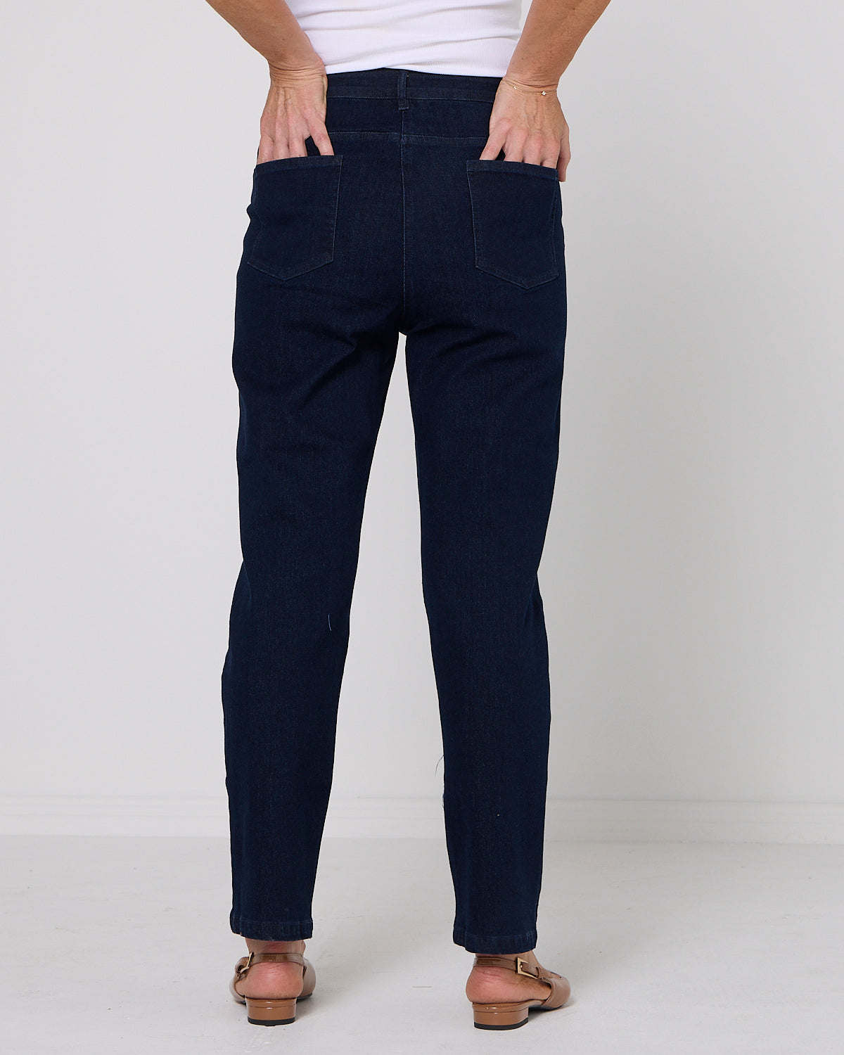 Classic Straight Leg Jeans - Dark Denim