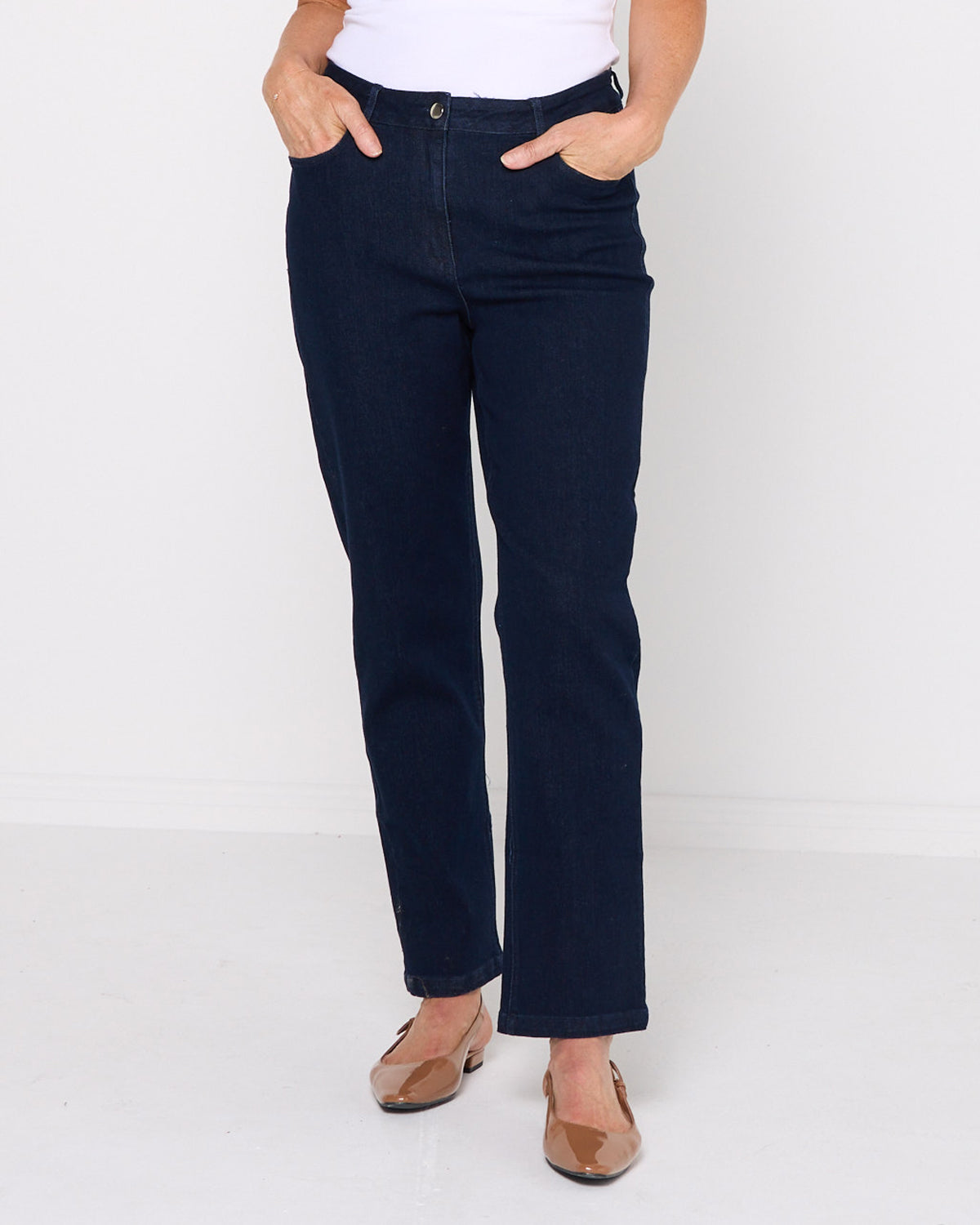 Classic Straight Leg Jeans - Dark Denim