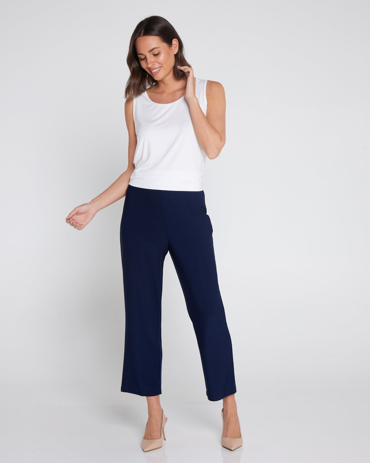 Petite Travel Pants - Navy