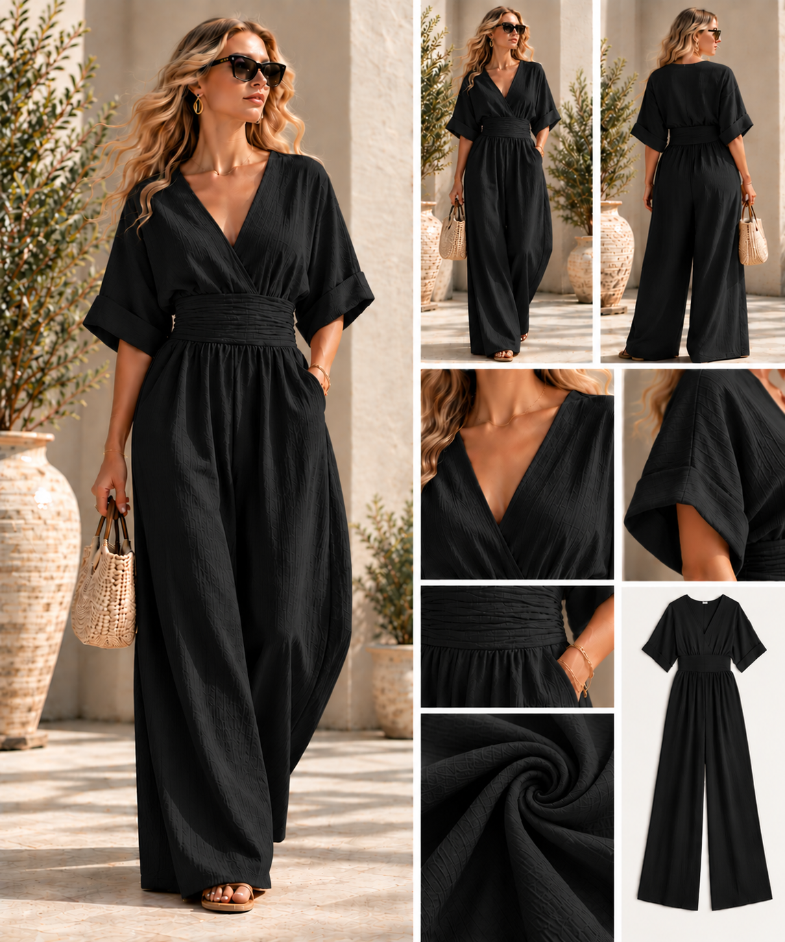 Elara™ Elegant Wide-Leg Jumpsuit