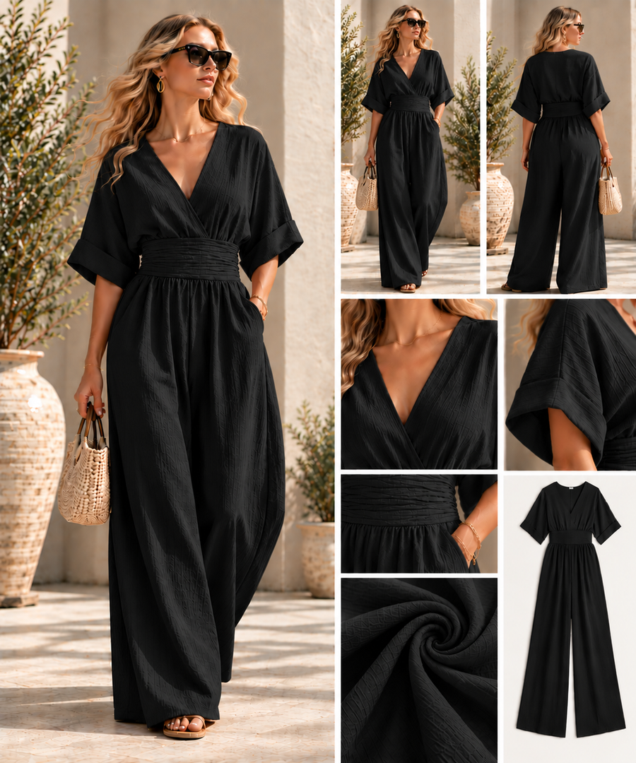 Elara™ Elegant Wide-Leg Jumpsuit