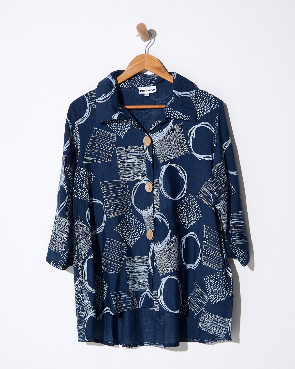 Maria Shirt - Navy Blue Sketch