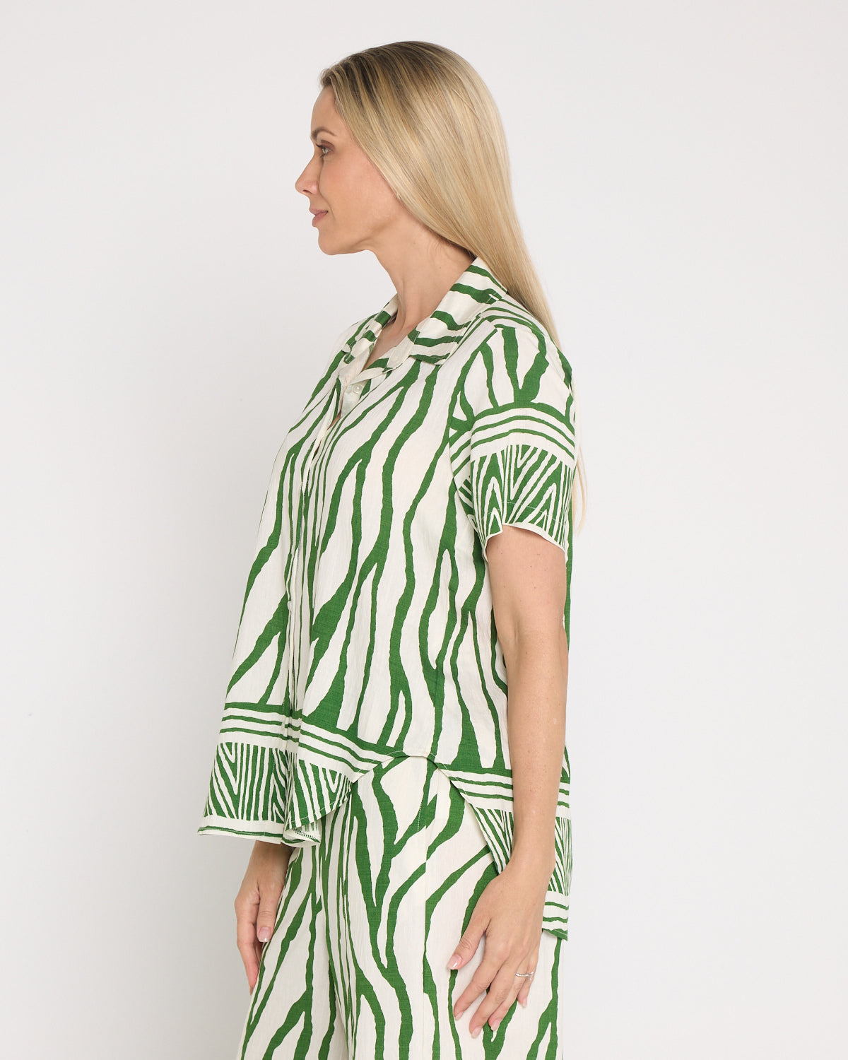 Zimbabwe Border Shirt - Green