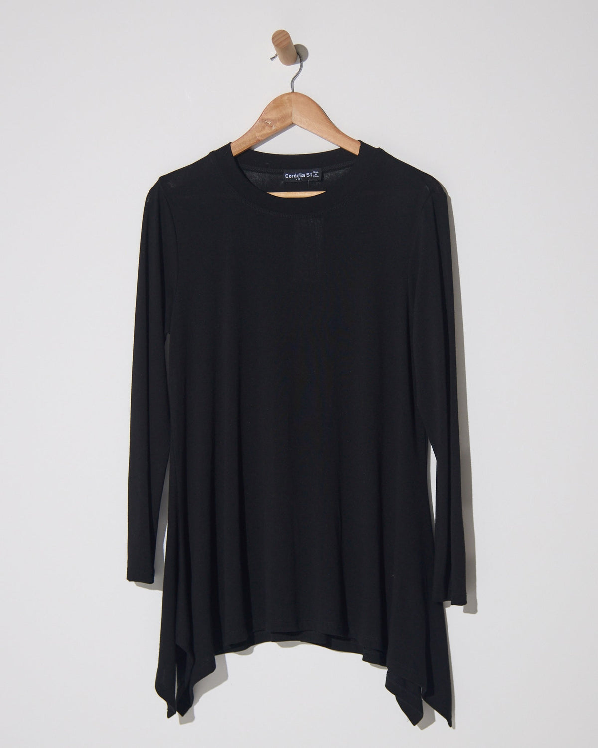 Andrea High Neck Swing Top - Black