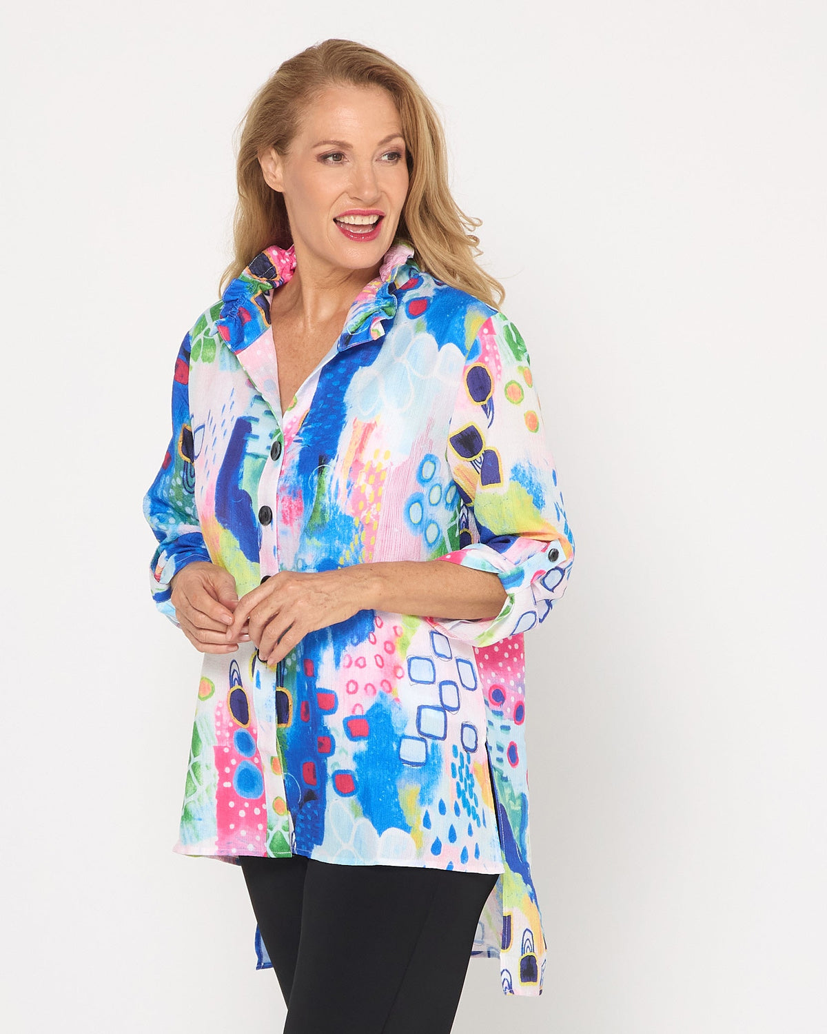 Monet Textured Shirt - Colour Burst