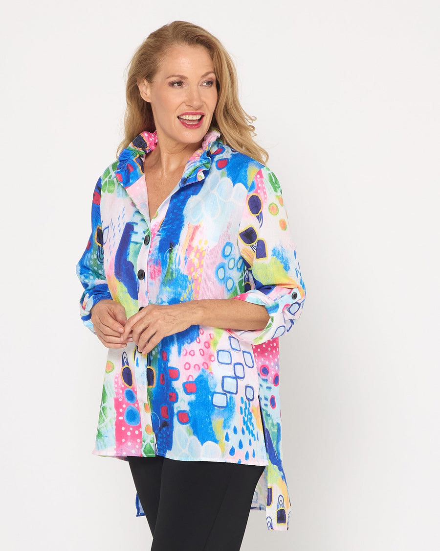 Monet Textured Shirt - Colour Burst