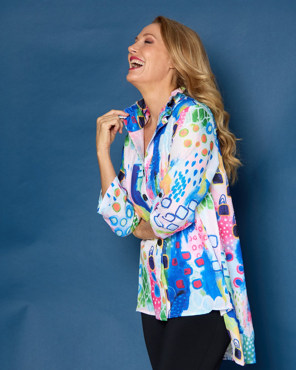Monet Textured Shirt - Colour Burst