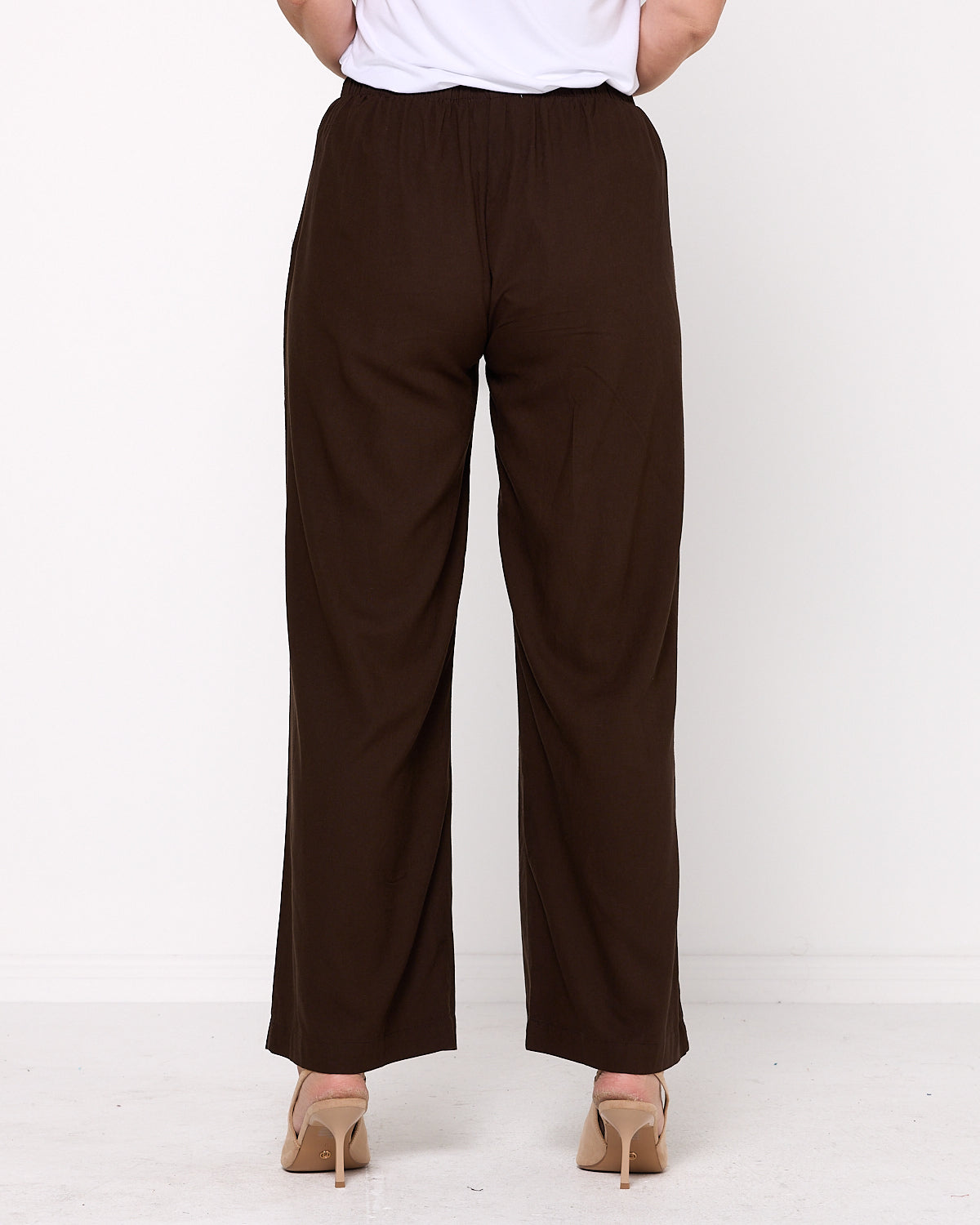 Sienna Wide Leg Pants - Chocolate
