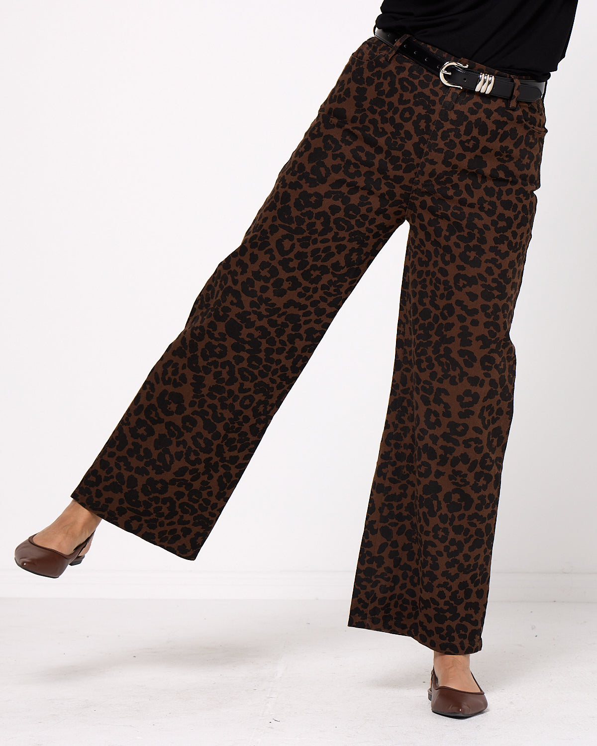 Lizzie Wide Leg Jeans - Animal