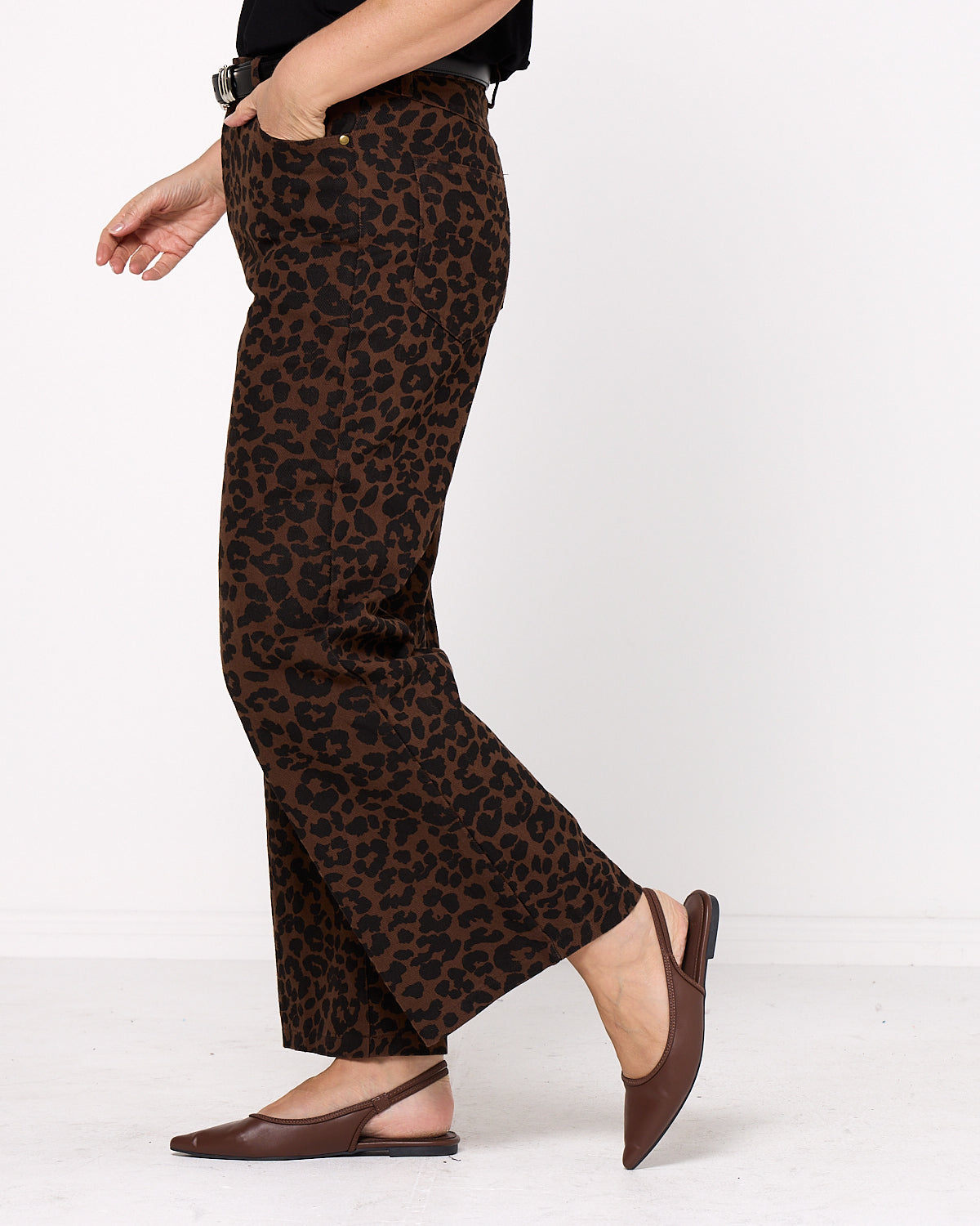 Lizzie Wide Leg Jeans - Animal