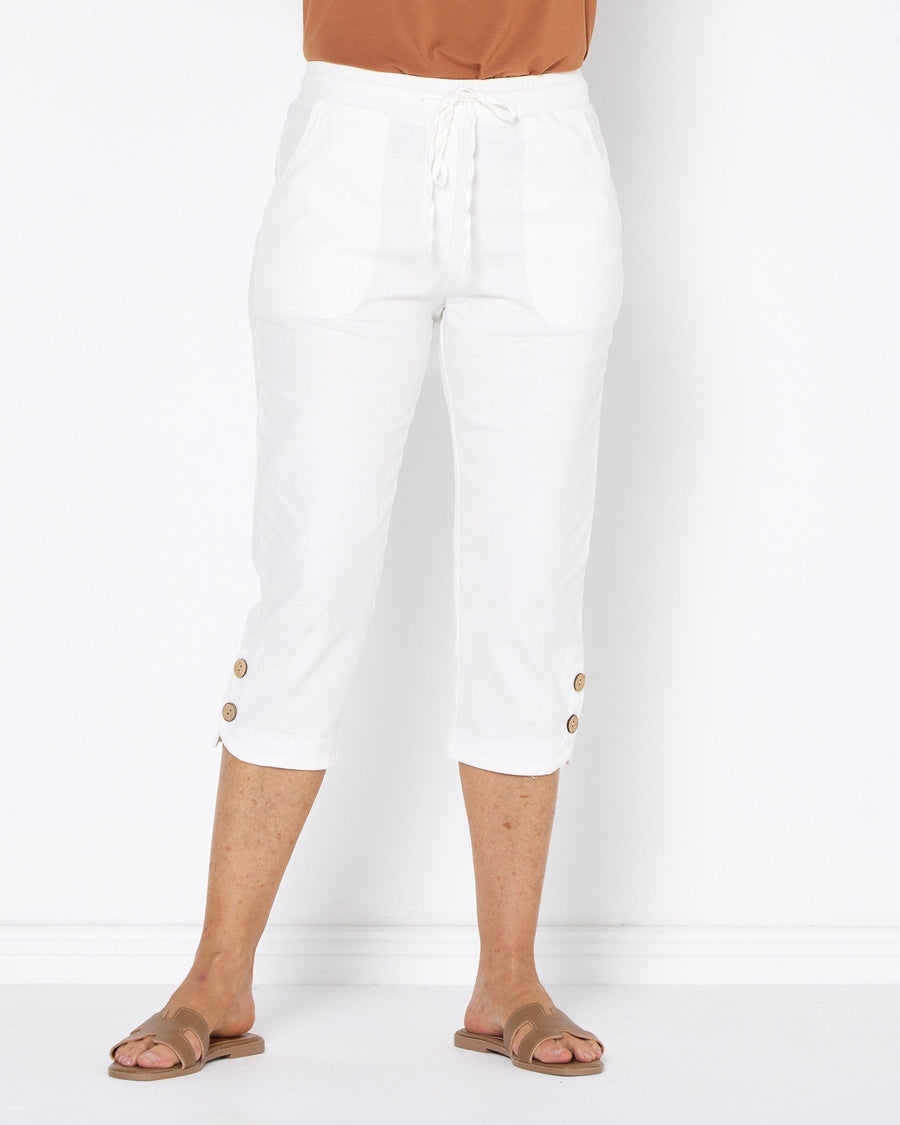 Aeroweave Capri Pant - White