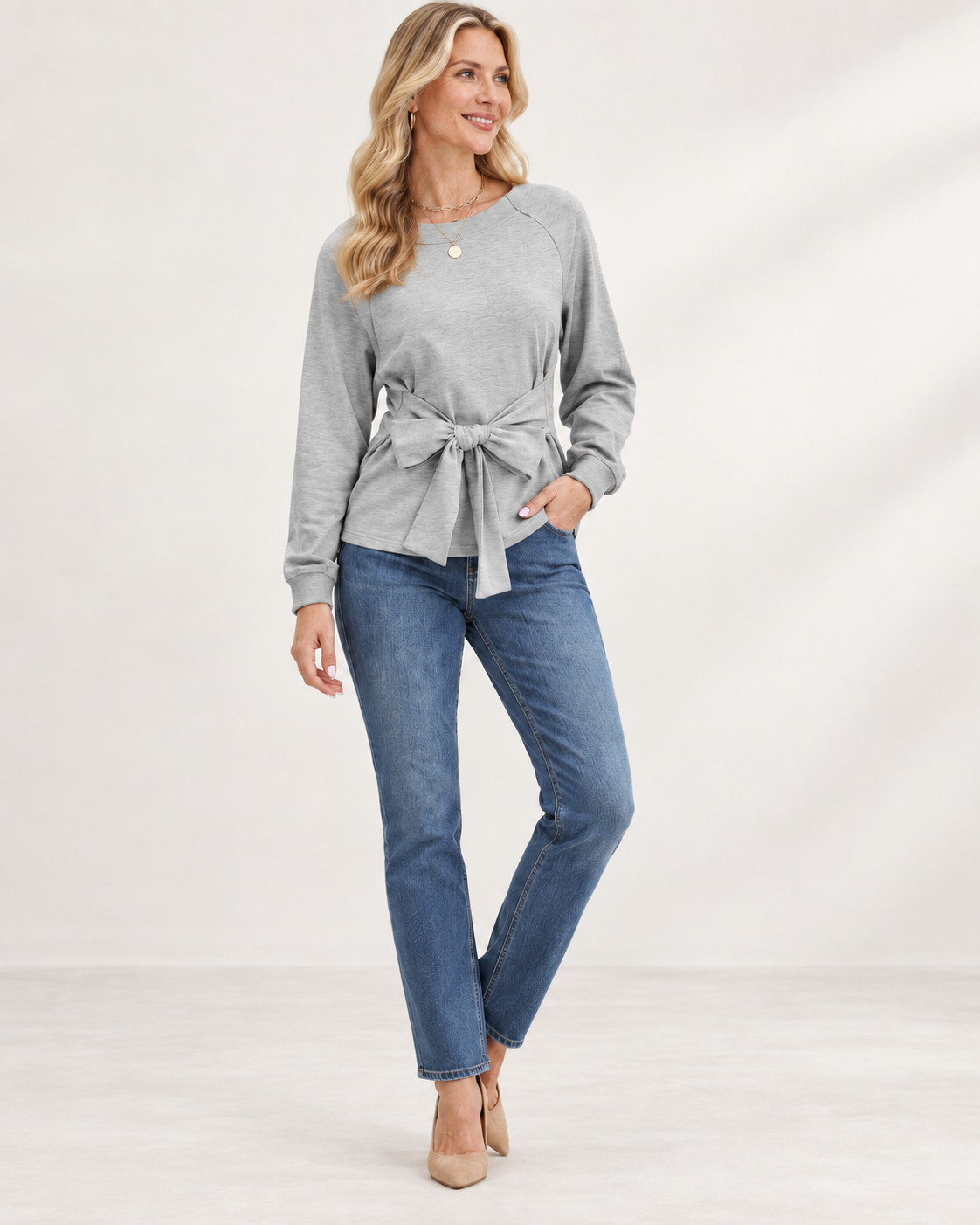 Jarrah Lane | Avril Tie-Waist Long Sleeve Top