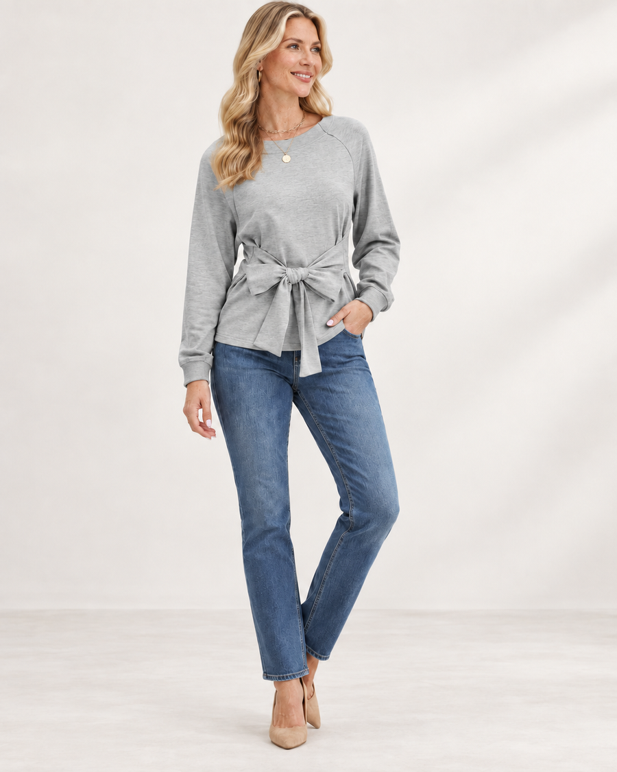 Jarrah Lane | Avril Tie-Waist Long Sleeve Top