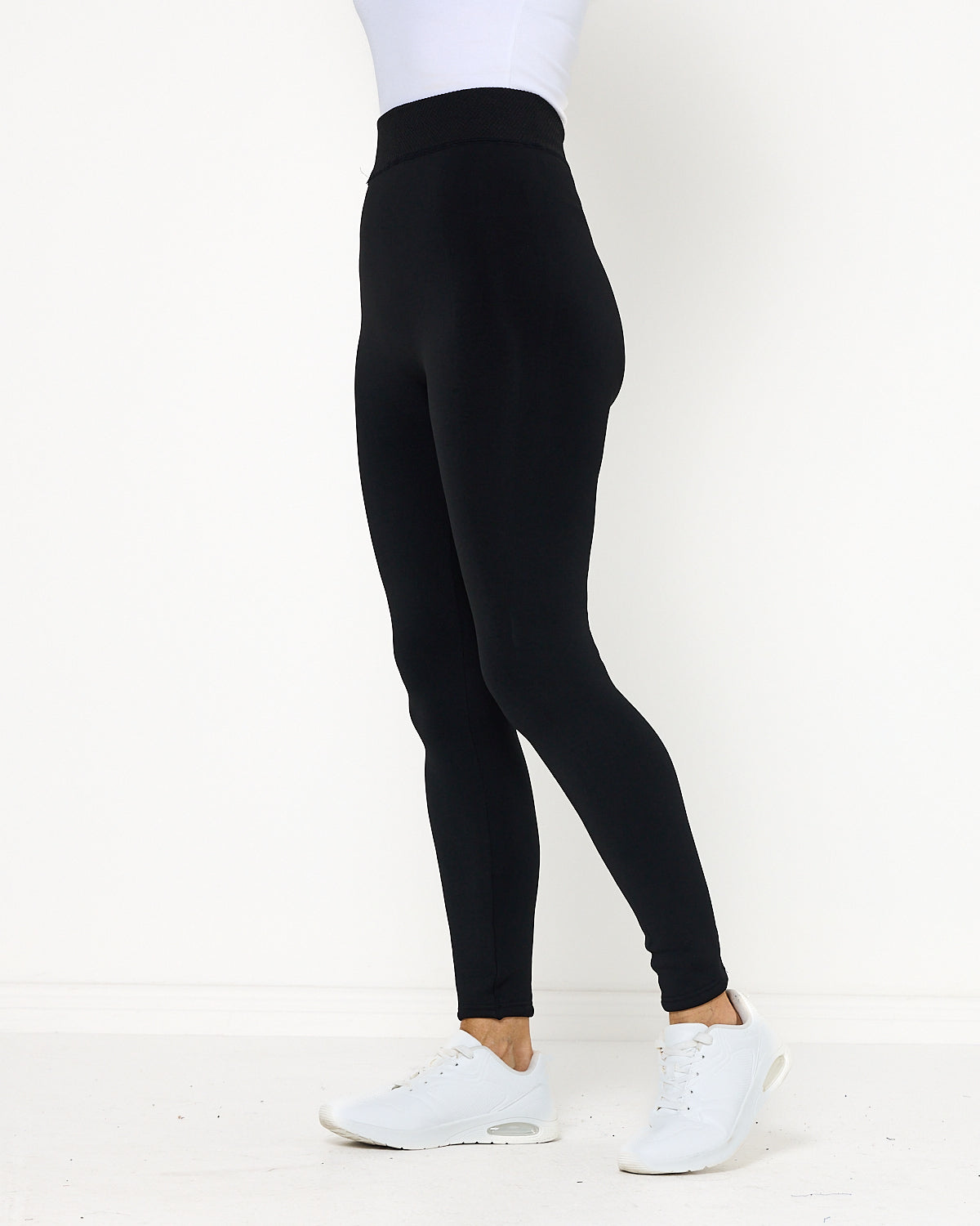 Delicious Fur Lined Leggings - Black