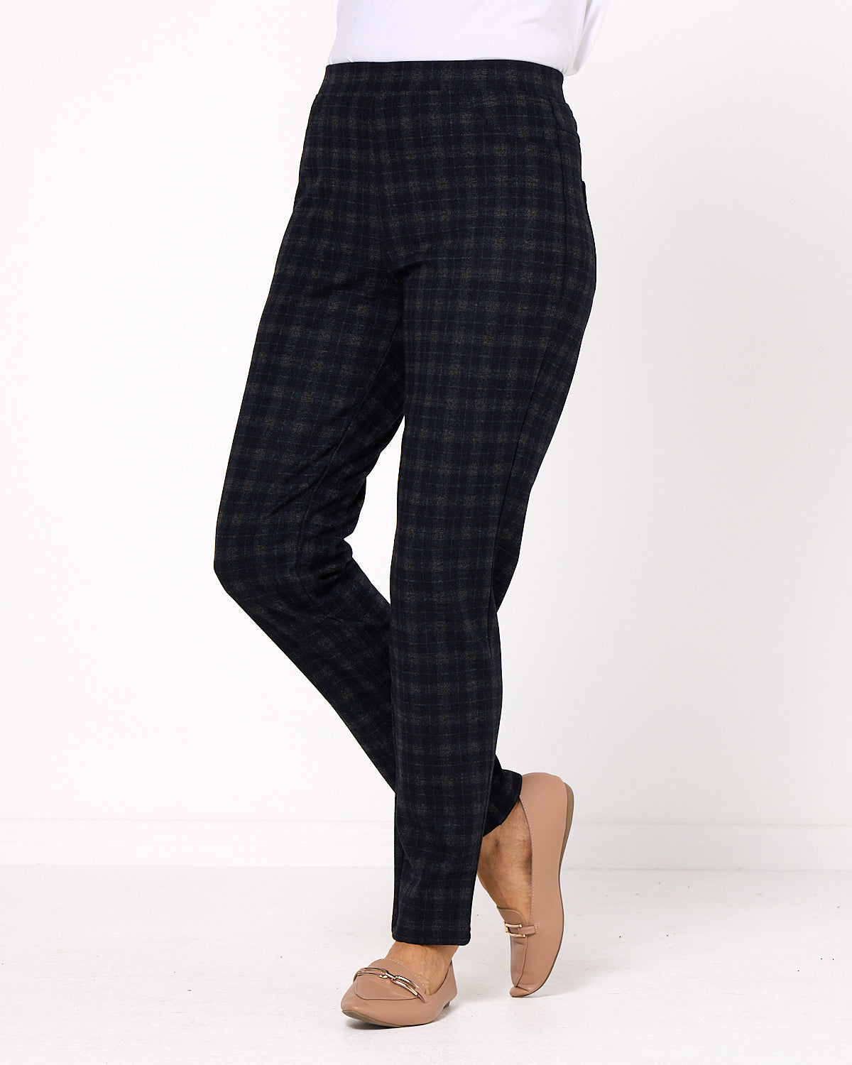 Carina Pants - Navy Check