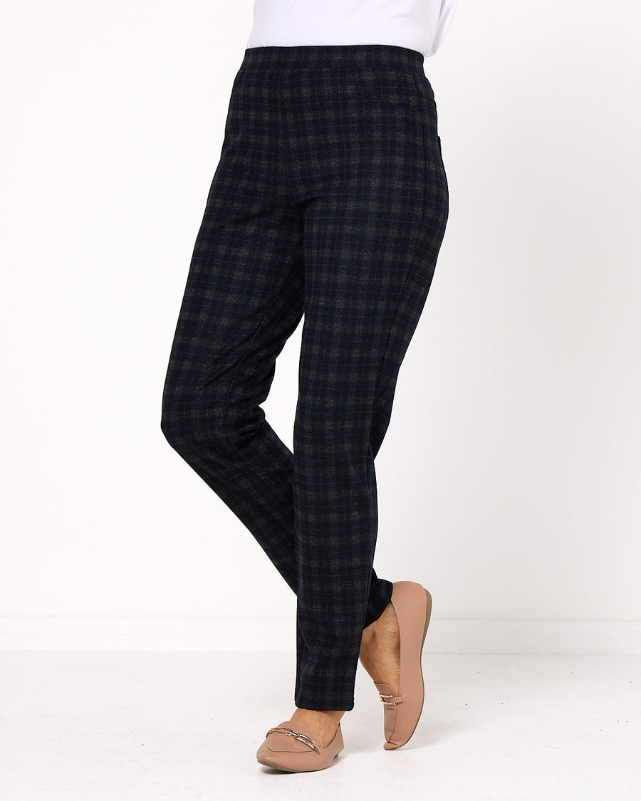 Carina Pants - Navy Check