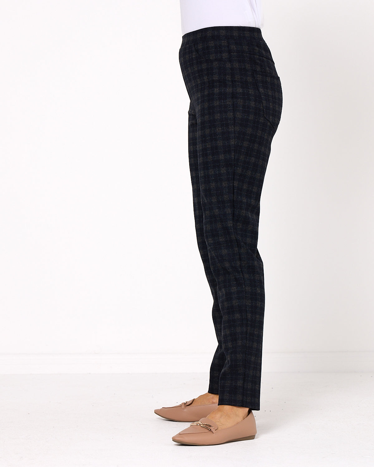 Carina Pants - Navy Check