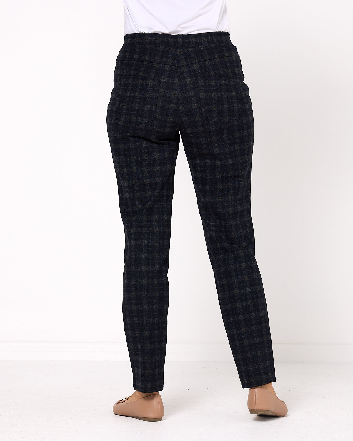 Carina Pants - Navy Check