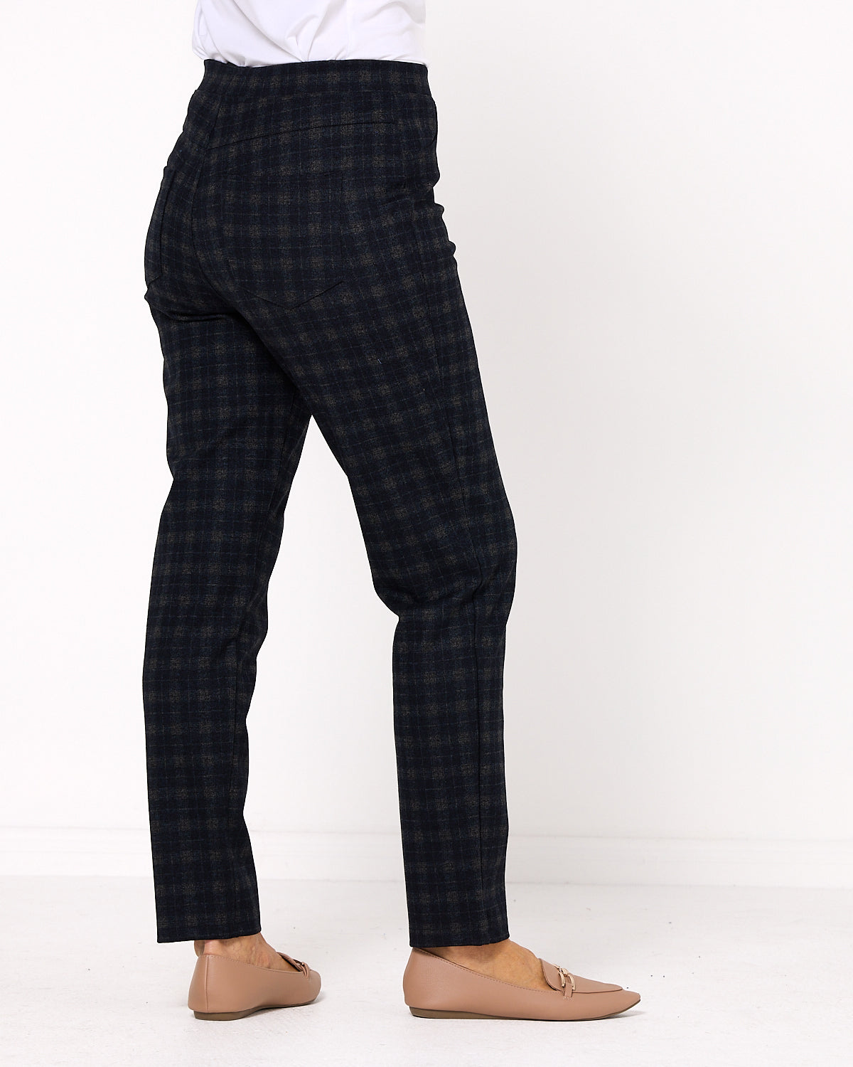 Carina Pants - Navy Check