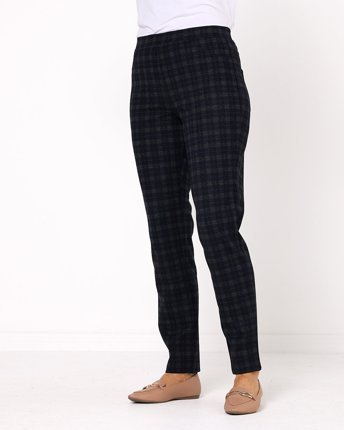 Carina Pants - Navy Check